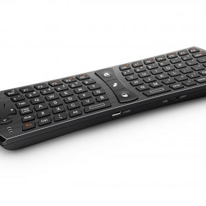 Rii Wireless QWERTY Air Mouse Dual-Sided Remote Keyboard Black