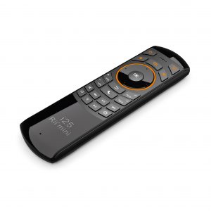 Rii Wireless QWERTY Air Mouse Dual-Sided IR Remote Keyboard Black