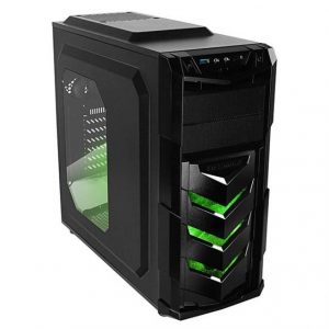 Raidmax Vortex V4 Window (GPU 390mm) ATX Gaming Chassis Black and Green