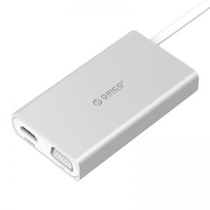 Orico USB Type-C HDMI/VGA/RJ45/USB3.0 Docking Station Silver