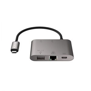 Kanex USB-C to Gigabit Ethernet and USB-A with Power Delivery (60W Max) Adapter