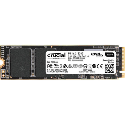 Crucial P1 500GB 3D PCIE NVME M.2 SSD