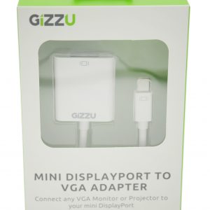 GIZZU Mini Display Port to VGA Adapter White