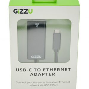 GIZZU USB-C to Ethernet 10/100m Adapter Black