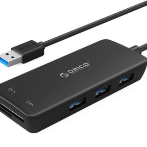 Orico 3 Port USB3.0 Hub With TF and SD Card Reader Black