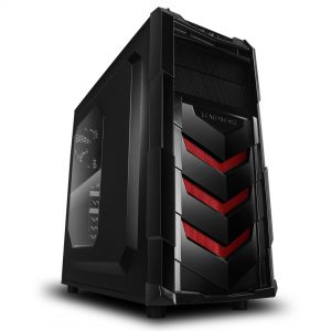 Raidmax Vortex V4 Window (GPU 390mm) ATX Gaming Chassis Black and Red