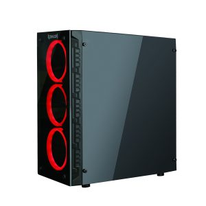 Redragon TRAILBREAKER 3xRGB LED Tempered Glass Front ATX Gaming Chassis Black