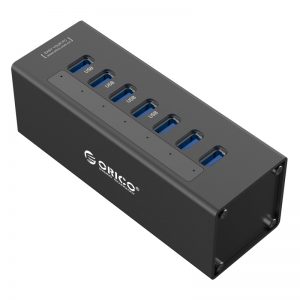 Orico 7 port USB3.0 Hub Aluminium Black