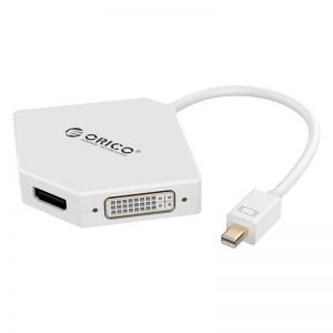 Orico Mini Display Port to HDMI 4K|DVI|VGA Adapter White