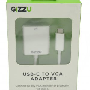 GIZZU USB-C to VGA Adapter White