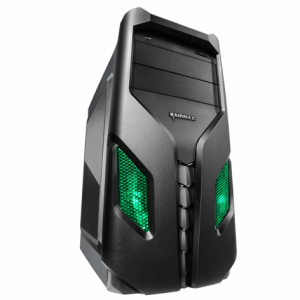 Raidmax Exo SE Window Green LED (GPU 370mm) ATX|Micro ATX|Mini ITX Chassis Black