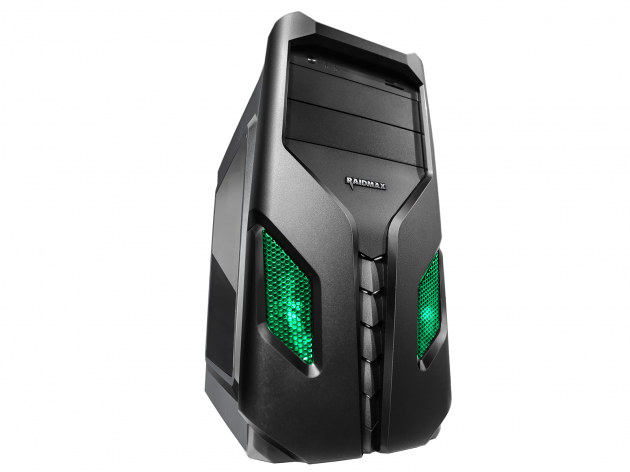 Raidmax Exo SE Window Green LED (GPU 370mm) ATX|Micro ATX|Mini ITX Chassis Black