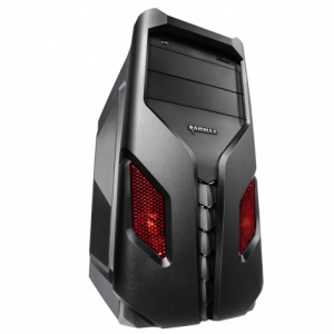 Raidmax Exo SE Window Red LED (GPU 370mm) ATX|Micro ATX|Mini ITX Chassis Black
