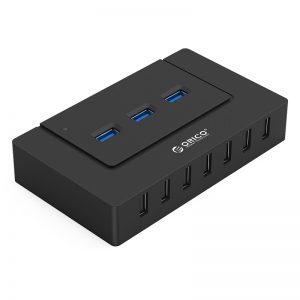 Orico 10 Port 7xUSB2.0 3xUSB3.0 Hub Black