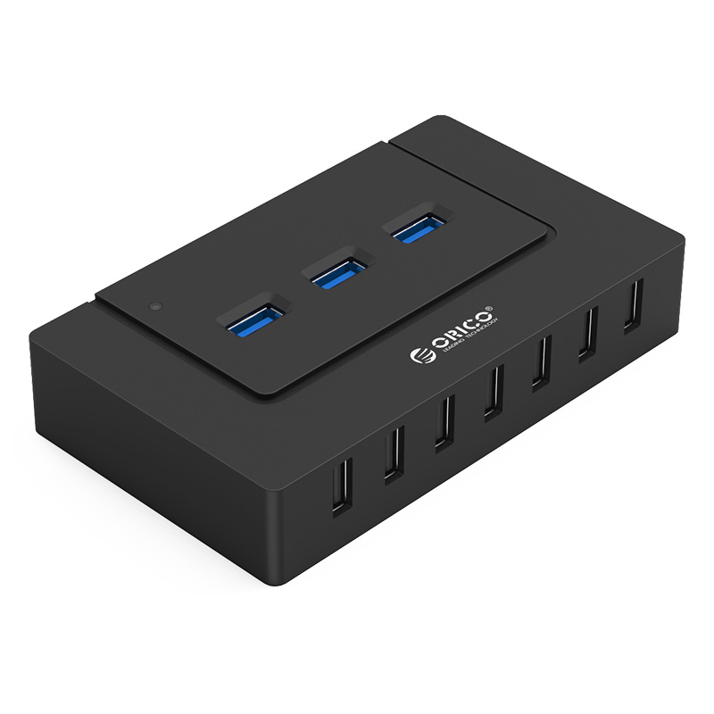 Orico 10 Port 7xUSB2.0 3xUSB3.0 Hub Black