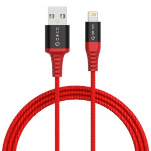 Orico Lightning 1m Aramid Braided Cable Red