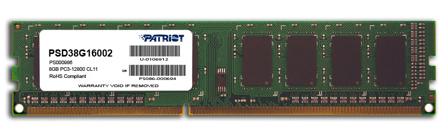 Patriot Signature Line 8GB DDR3 1600MHz Desktop Single Ran