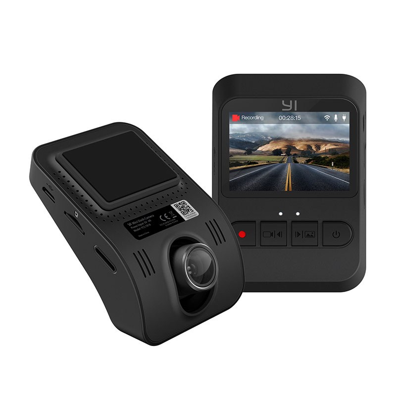 YI Mini Smart Dash 1080P 2MP 140 Micro SD Slot Camera Blac